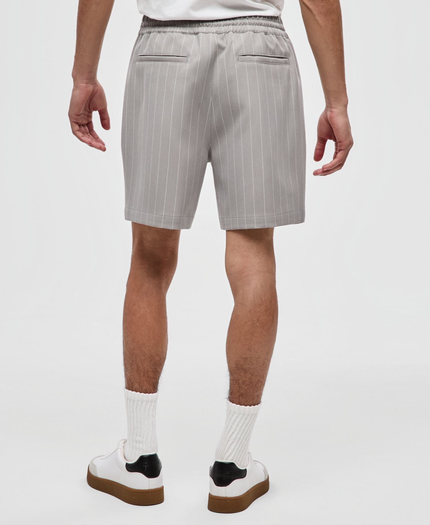Мужские шорты Mode of One Pinstripe Pull-On, цвет: Серый — фото 4