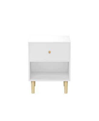 Streamdale 23.22"H Wooden Nightstand with One Drawer One Shelf for Kids