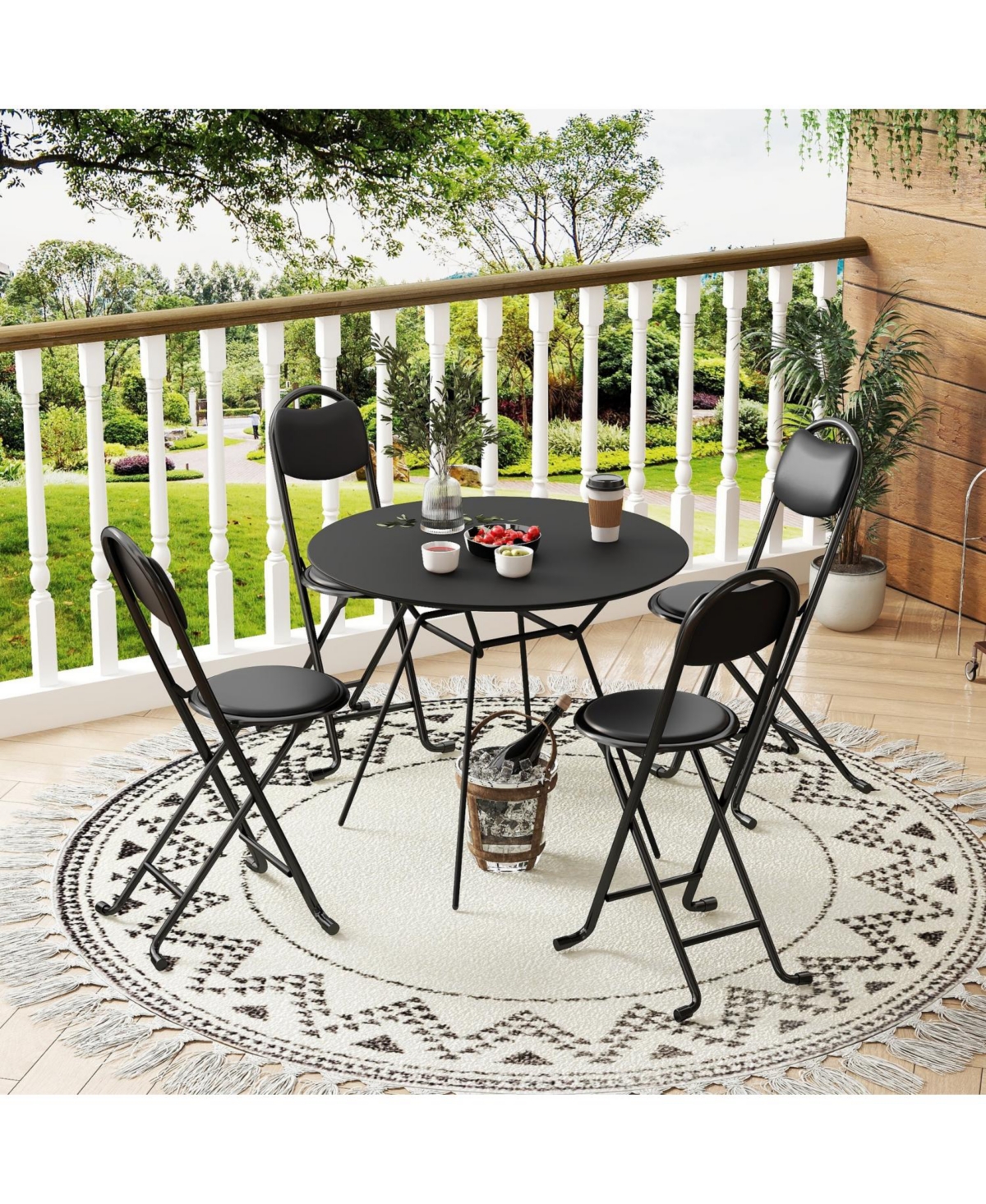 Streamdale Furniture Streamdale Folding Stool with Backrest - Padded