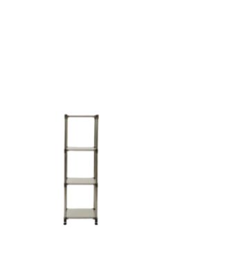 Korean 4-Tier Stainless Steel Shelving Unit (49"H x 14.9"W