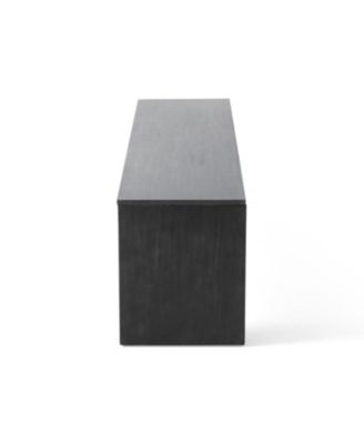 Acacia Wood Black Dining Bench