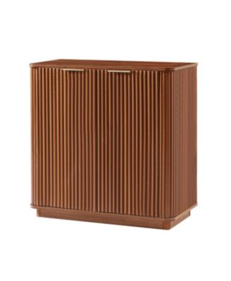 Walnut Buffet Cabinet Sideboard - Curved Wave Design
