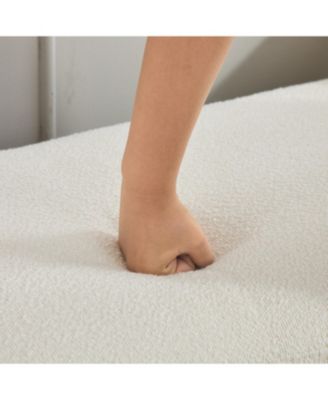 + 1 Pc. + Ivory Boucle + Elegant Upholstered + Bench/Daybed