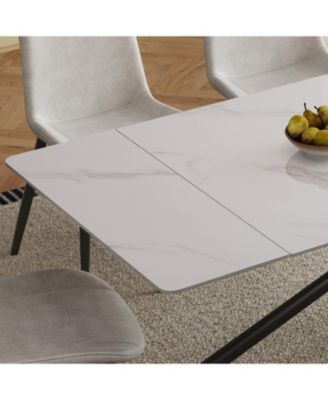  Retractable Sintered Stone Dining Set (Table + 4 Chairs)