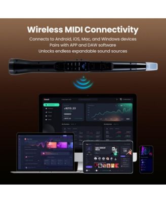 Electronic Wind Instrument with Wireless MIDI and Portable Digital Saxophone Functions