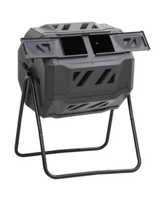 Garden Compost Bin, 42.3 gal, 28.7" x 25.2" x 37.4"