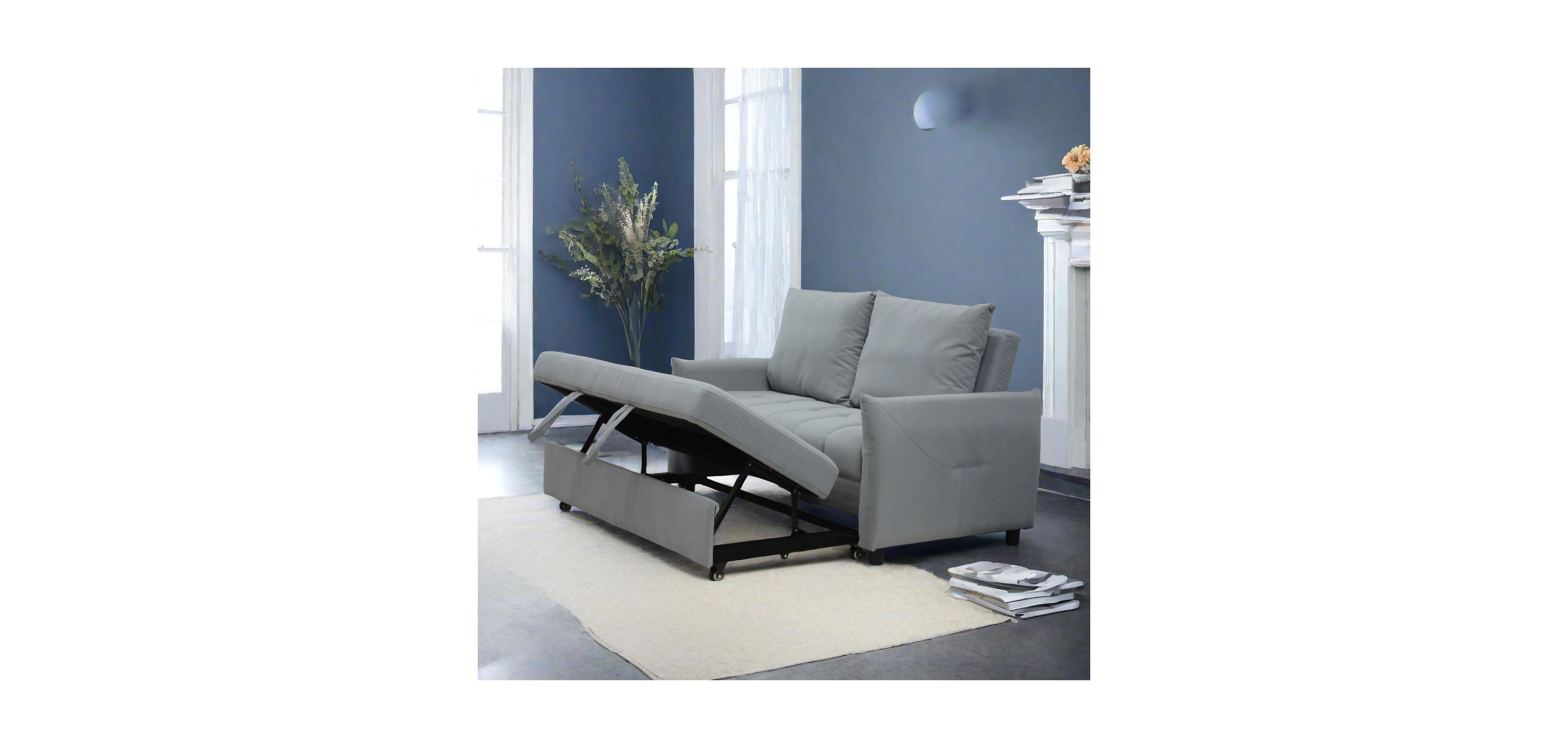 Streamdale Furniture 3-in-1 Velvet Sleeper Sofa with Storage