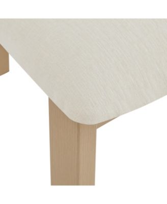 Upholstered Armless Dining Chairs With Metal Legs (Set of 2),Beige