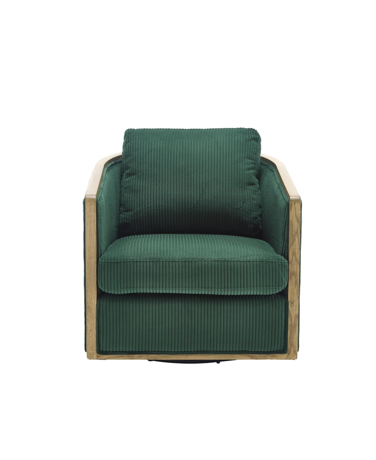 Streamdale Furniture Corduroy Swivel Barrel Chair for Living Room (Emerald