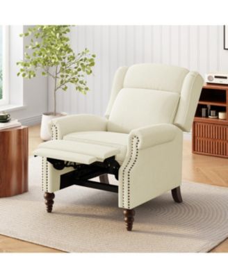 29.75" Push Back Wingback Recliner