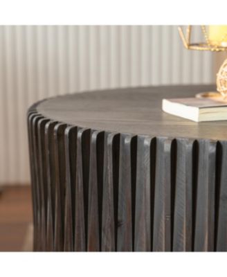 Vintage Dark Brown Nesting Coffee Table Set (Set of 2)