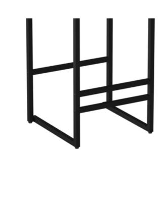 Velvet Bar Stools Set of 2 - Counter Height Kitchen Chairs (Black