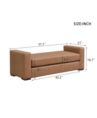 Stylish and Durable Faux Leather Ottoman