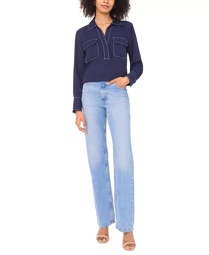 Women's Collared Neck Blouse - thumbnail 4