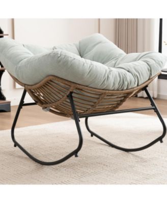 Chenille Rocking Accent Chair