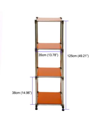 Streamdale Korean 4-Tier Stainless Steel Shelving Unit (49"H x 14.9"W)