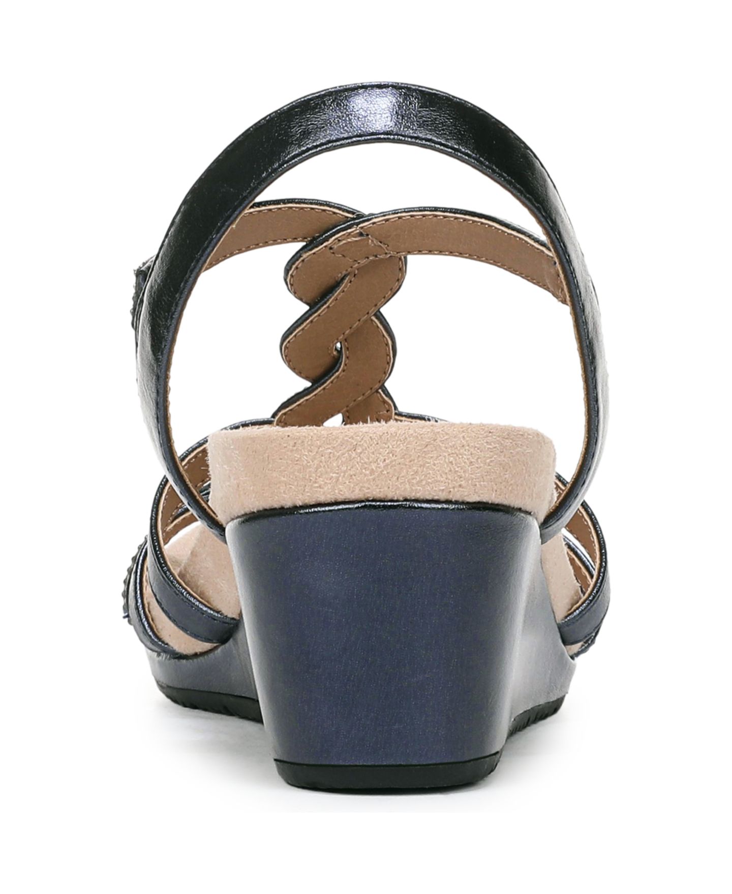 Женские сандалии LifeStride Miami Strappy Wedge, цвет: Тёмно-синяя искусственная кожа — фото 3