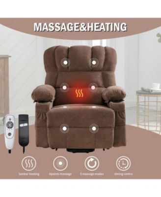 Streamdale Electric Massage Lift Chair w/ Heat & Vibration, USB, Lay Flat