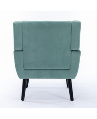 Velvet Accent Chair with Black Legs