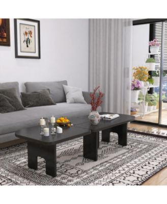 Streamdale Modern   Wooden Extendable Nesting Coffee Table Set