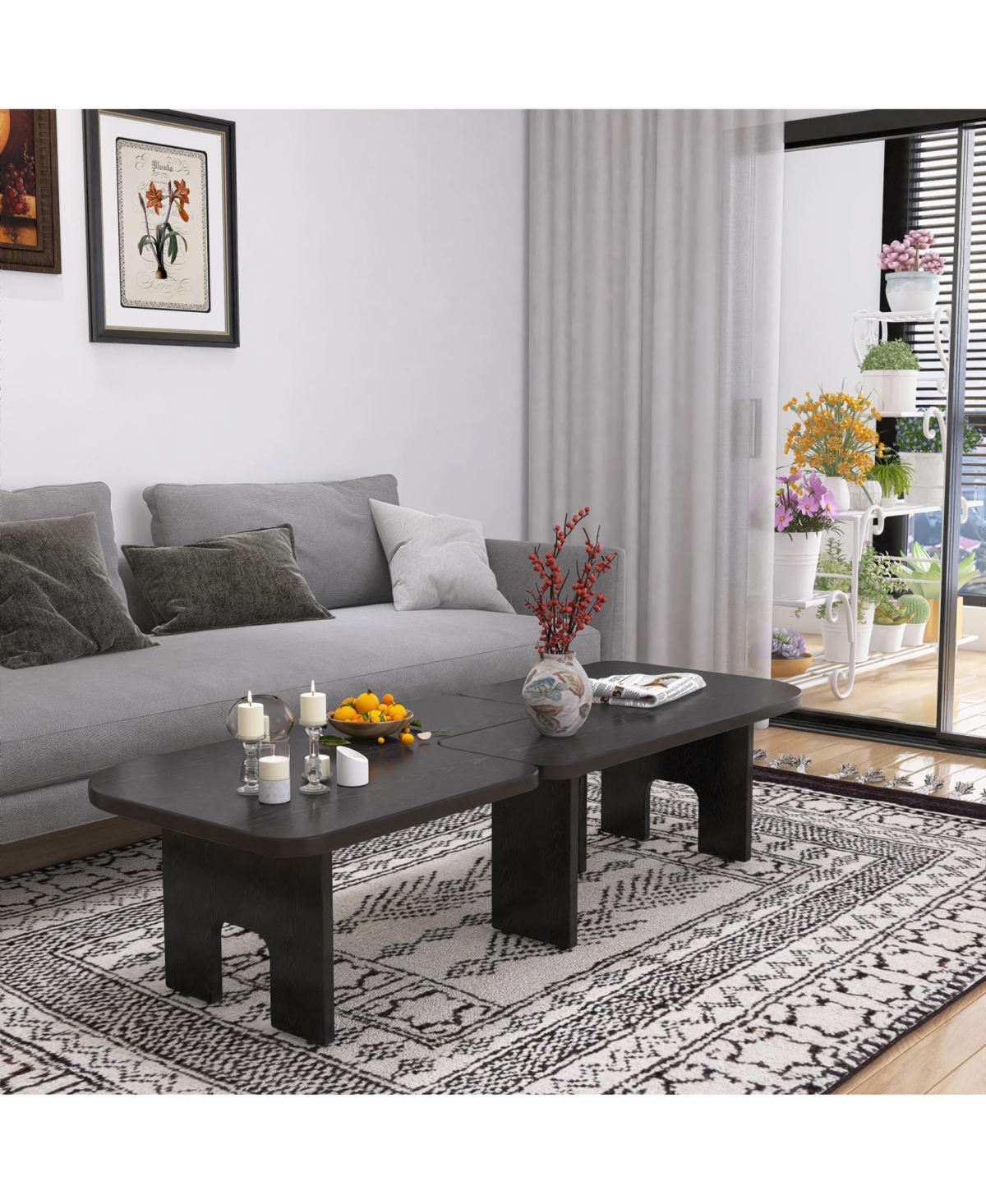 Streamdale Furniture Streamdale Modern Wooden Extendable Nesting Coffee Table Set