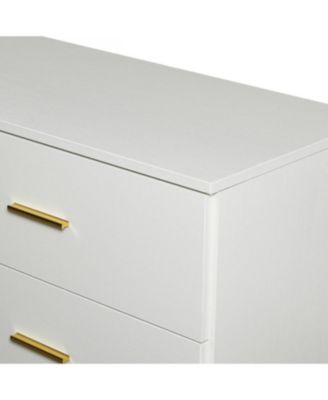 + 8-Drawer + Wood + Modern White Finish + Bedroom Dresser