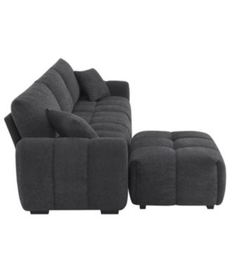 110" Modular Sectional Sofa with Ottoman