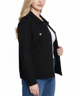 Plus Size Long Sleeve Ponte Jacket