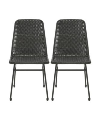 Rattan Chairs (Set of 2) - Iron Legs