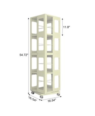 Rotating Steel Bookshelf - Yellow