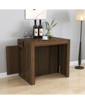  Extendable Dining Table with Outlet & Storage