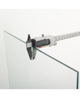 Two Door Glass Cabinet Glass Display Cabinet with 5 Shelves.