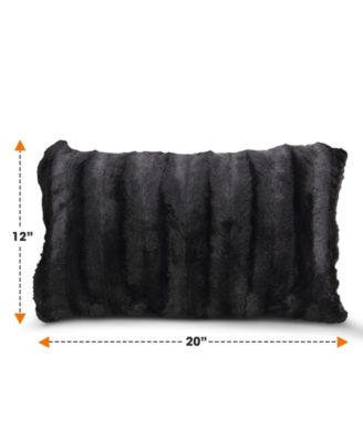 Faux-Fur 2-Pack Decorative Pillows, 12" x 20"