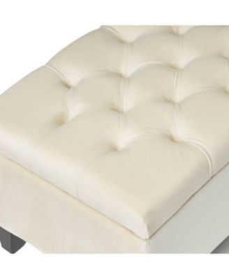 Streamdale Button Tufted Diamond Stitch Storage Ottoman Bench