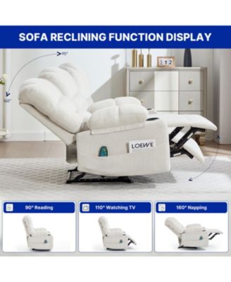 Living Space Reclining Chair Recliner Sofa with Heating and Vibration