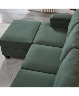 Streamdale 86" L-Shaped Sectional Sofa with Ottoman