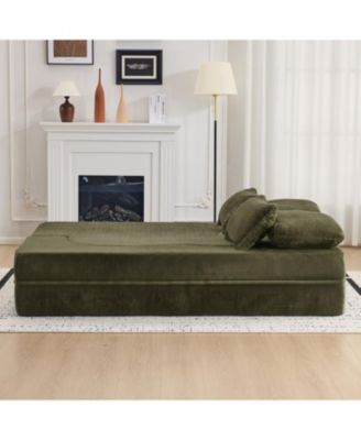 Streamdale Queen Chenille Foldable Sofa Bed - Convertible Futon Couch