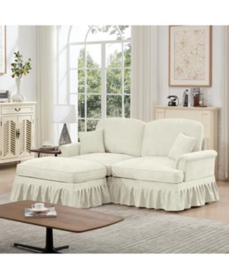 Mid Century Modular L Shaped Sofa with Ottoman