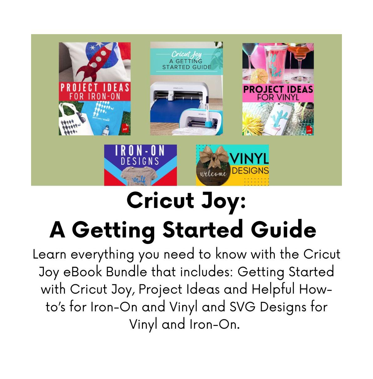 Cricut Joy Smart Machine and Diy Vinyl Decal Starter Bundle