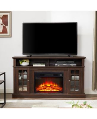 Streamdale TV Stand with Fireplace for TVs Up to 65", Espresso
