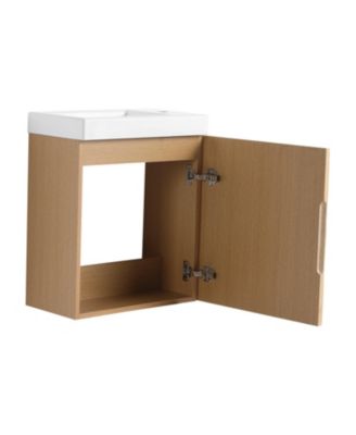 18.5" Wall-Mount Vanity, Resin Sink, Soft Close