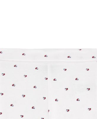 Baby Girls' Flag Heart Print Bodysuits and Leggings, 3-Piece Set