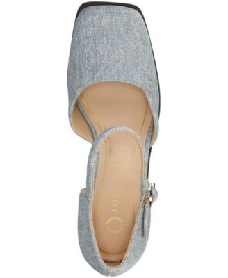 Women's Evangeline Block Heel Square Toe Pumps