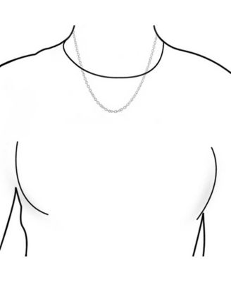 Classic Fine Thin 2.5MM Strong Rolo Link Cable Chain Necklace  Men .925 Sterling Silver