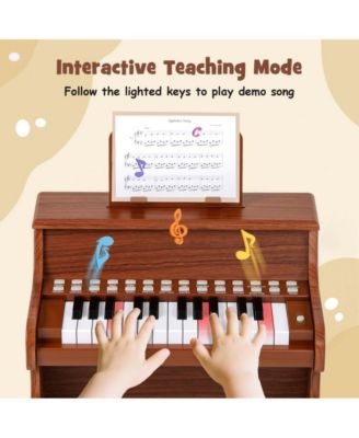 Kids Digital Piano Keyboard with Lighted Teaching Mode and Twenty Five Keys