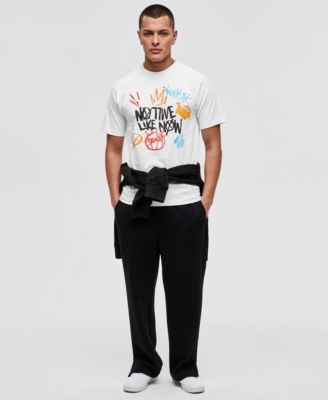 Men's Cotton No Time Like Now Graphic T-Shirt, Macy's Exclusive