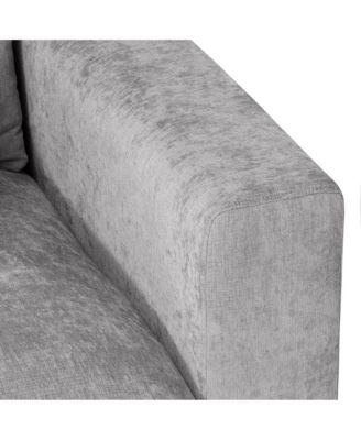 99" Modular Chenille L-Shaped Sectional Sofa and Chaise With USB/Type-C Ports and Side Pockets