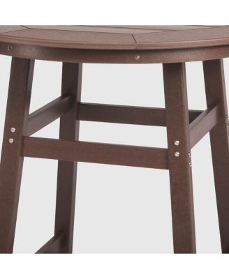 Outdoor 35" HDPE Round Patio Bar Height Table