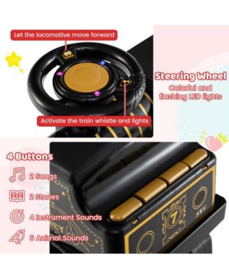 Electric Ride On Train with Detachable Carriage and Interactive Sounds for Kids