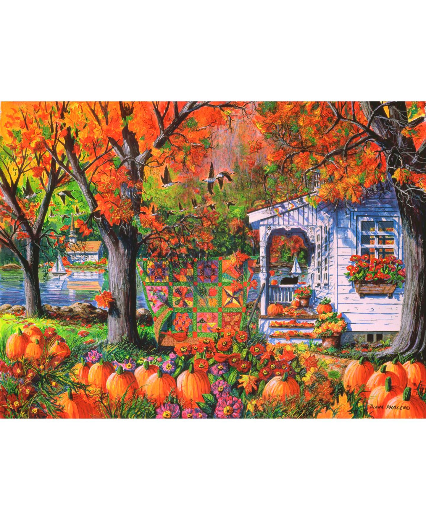 Детский пазл SunsOut Halloween Autumn Patchwork 1000 Piece Jigsaw Puzzle, Ages 15+ — фото 4